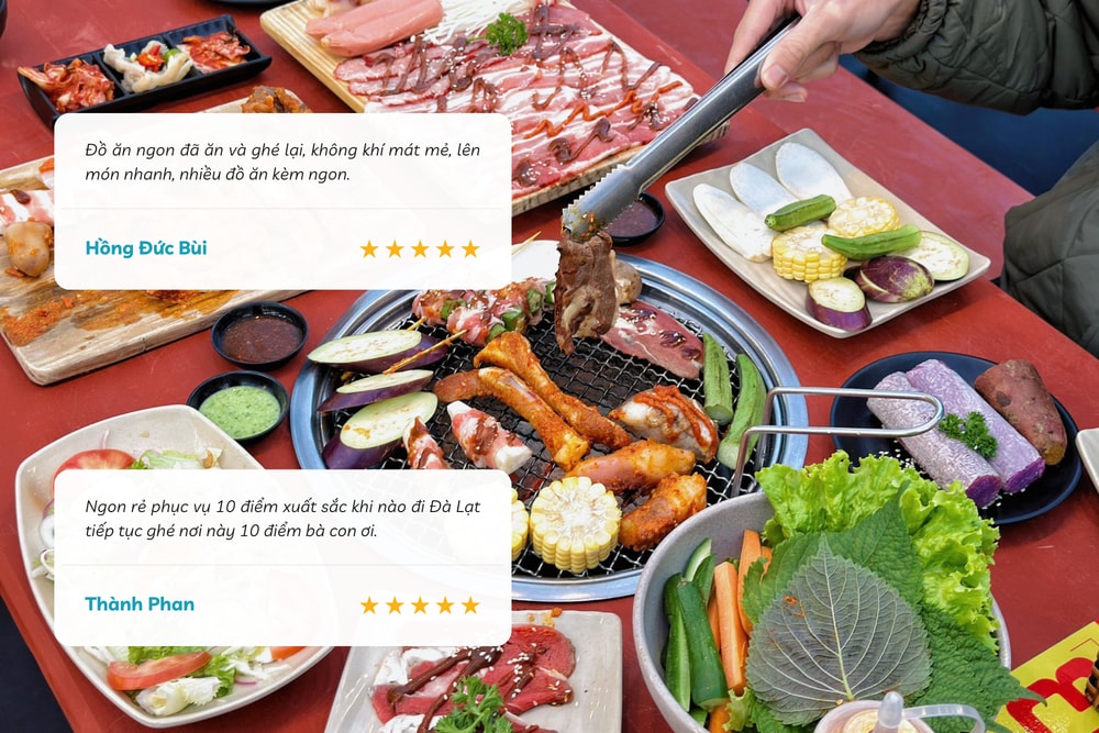 Cút Kít là quán nướng, buffet Đà Lạt có đồ ăn ngon